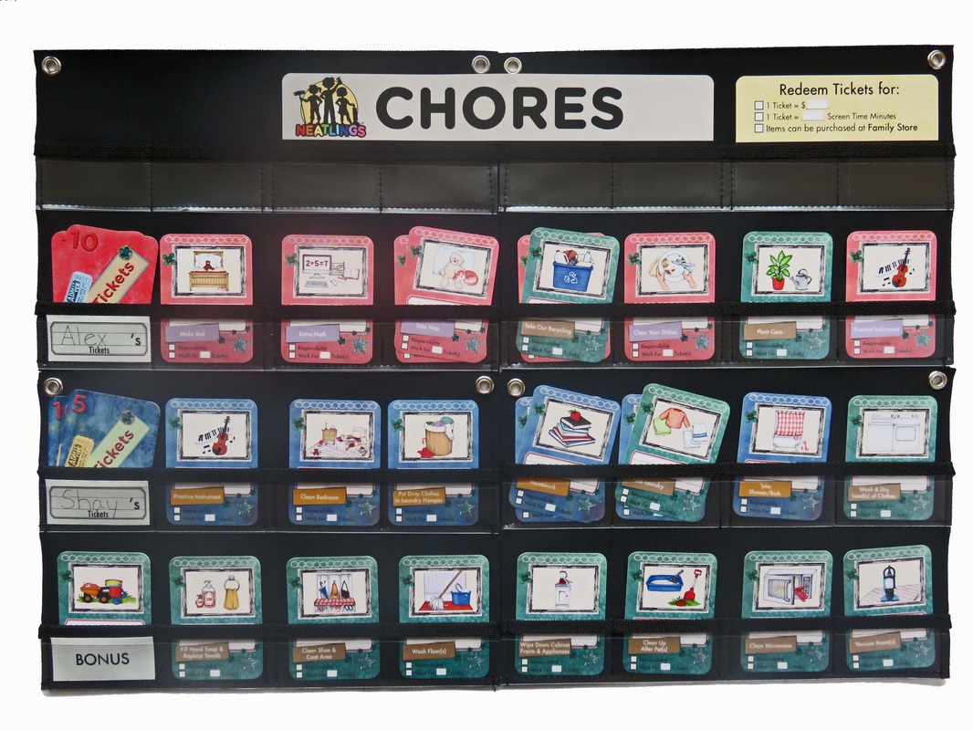 Check out our new Chart Configuration Ideas content page. You'll find great ideas on how to configure NEATLINGS Chore Chart for 1-6 kids!  http://www.neatlings.com/chart-configuration-ideas.html