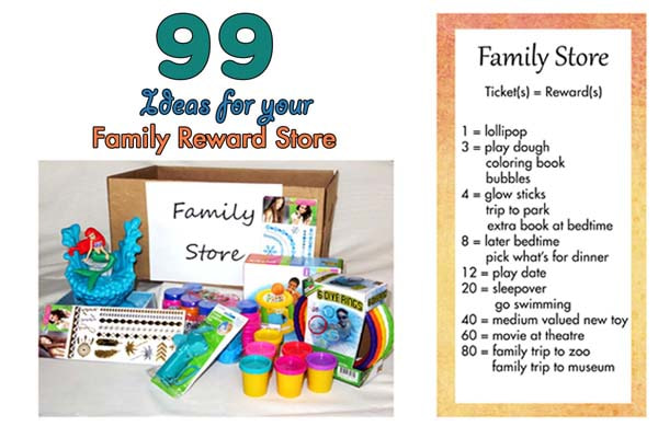 99 Ideas for your family reward store